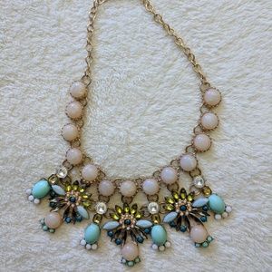 Gold Multi-Color Statement Necklace